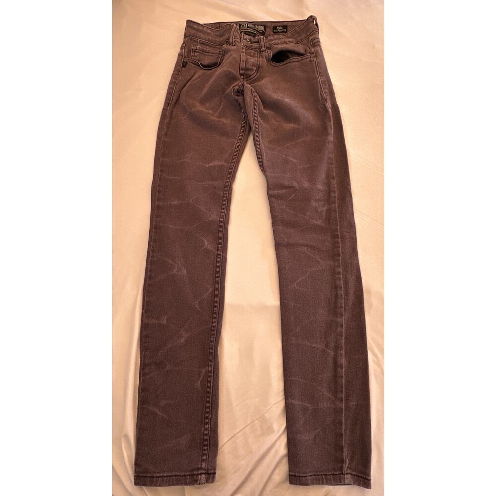 VTG Lip Service Rude Jeans Mens 28x32 Purple Skinny Denim Rockability Grunge Y2K